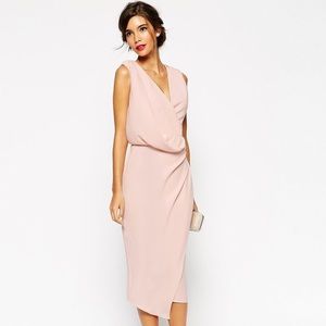 ASOS Wrap Drape Midi Dress